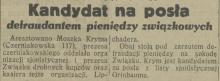 Kandydat na posła defraudantem, 1930