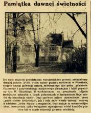 Świadectwo dawnej świetności, 1930