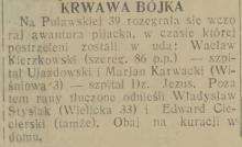 Krwawa bójka, 1930