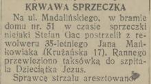 Krwawa sprzeczka, 19310119
