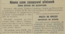 Niema czem zasypywać, 1931