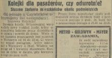 Słuszne żądania, 1931