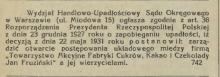 Postępowanie układowe, 1931