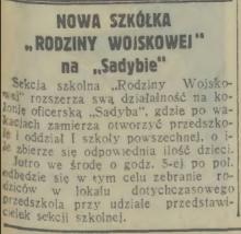Nowa szkółka, 1931