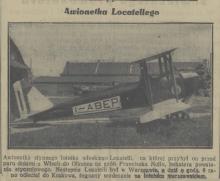 Awionetka Locatellego, 1931