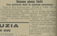 Romans panny Stefci, 1931