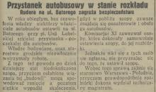 Przystanek w stanie rozkładu, 1931