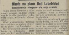 Nimfa na placu, 1931