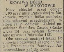 Krwawa bójka, 1931
