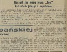 Napad na kasę, 1931
