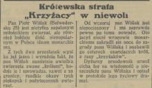 Krzyżacy w niewoli, 1931