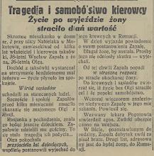 Tragedja i samobójstwo, 1931