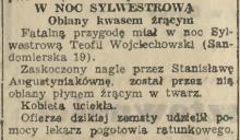 Oblany kwasem, 1932
