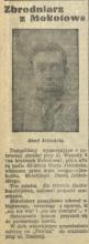 Zbrodniarz z Mokotowa, 1932