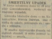 Śmiertelny upadek, 1932