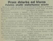 Niefortunna wizyta, 1932