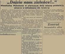 Dajcie nam zieleńce, 1932