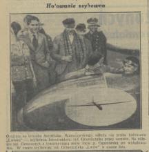 Holowanie szybowca, 1932