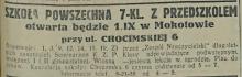 Szkoła z przedszkolem, 1932