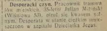 Desperacki czyn, 1932