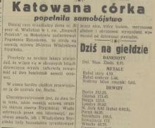 Katowana córka, 1932