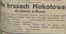 Wille na wertepach, 1932
