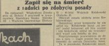 Zapity z radości, 1932