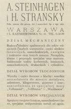 Steinhagen i Stransky, 1933
