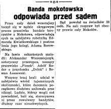 Gang mokotowski, 1933