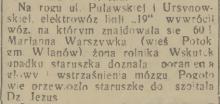 Wypadek staruszki, 1933