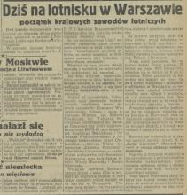Początek zawodów, 1933