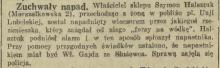 Zuchwały napad, 1933
