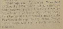 Samobójstwo w parku, 1933