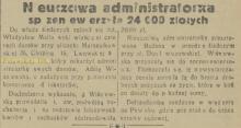 Nieuczciwa administratorka, 1933