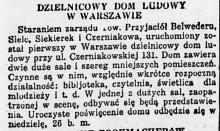Dom Ludowy otwarty, 1933