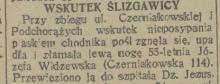 Wskutek ślizgawicy, 1934