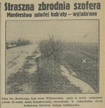 Straszna zbrodnia szofera, 1934