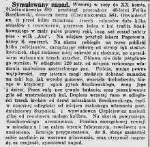 Symulowany napad, 1934