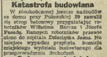 Katastrofa budowlana, 1934