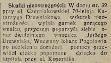 Skutki nieostrożności, 1934