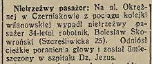 Nietrzeźwy pasażer, 1934