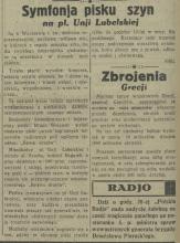 Symfonja pisku szyn, 1934