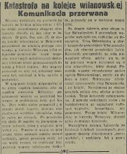 Katastrofa na kolejce, 1934