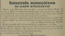 Katastrofa motocyklowa, 1934