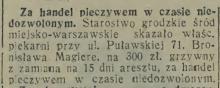 Za handel pieczywem, 1934