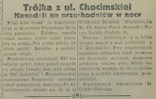 Trójka z Chocimskiej, 1934