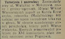 Terorysta i nożowiec, 1934