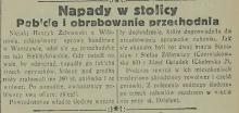 Obrabowanie przechodnia, 1934