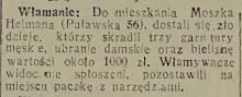 Włamanie, 1934