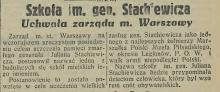 Szkoła im. Stachiewicza, 1934